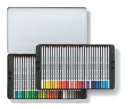 Matite colorate acquerellabili KARAT - Astuccio di metallo con 60 colori -  art. brillanti - art. 125 M60 - Staedtler