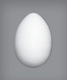 Uovo in Polistirolo - H. 5 x Ø 3,5 cm . conf. 10 pezzi - Bovelacci