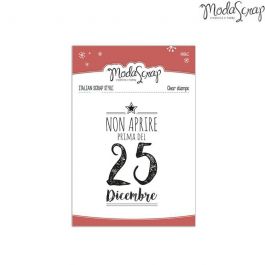 Timbro Natale - clear stamps Non Aprire prima del 25 Dicembre - art.  3-011 - Modascrap