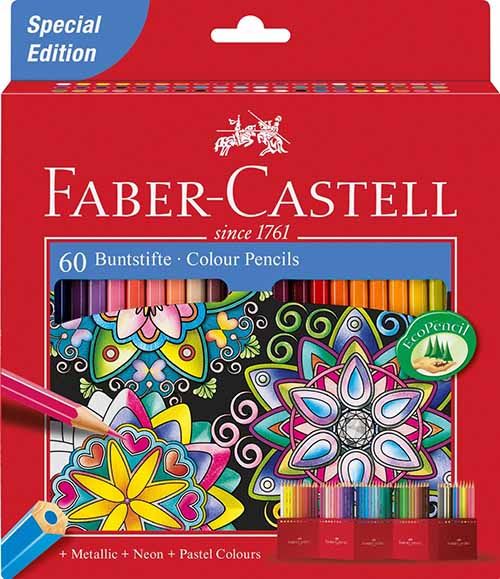 Matite Colorate - Confezione 60 Pastelli Special Edition Art Therapy -  art. 11 12 60 - Faber-Castel