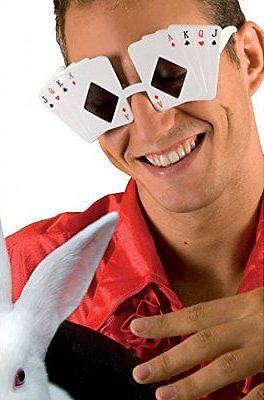 Carnevale - glasses party - occhiali maxi magic poker - Carte da