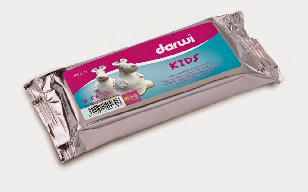 Pasta modellabile Autoindurente - Darwi KIDS - Bianco - Extra Soft - 250 g  - art. DA08 0250 000 - Darwi