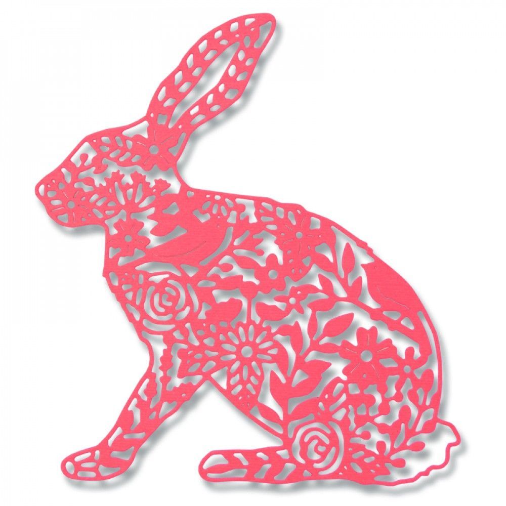 fustella sottile Sizzix thinlits Die Wild Rabbit - coniglio selvatico -  scrapbooking - art. 661689 - Sizzix