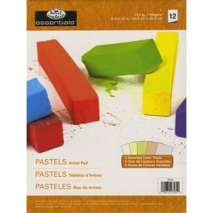 Pastel Artist Pad - Blocco da disegno per Pastelli - 12 fogli in 5 colorazioni - 22,9 x 30,5 cm - 180 g - art. RD356 - Royal & Langnickel 