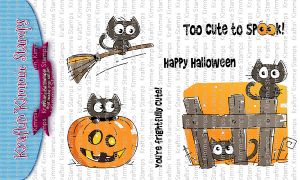 Timbro - fotopolimero trasparente - Scared Cats - Halloween - Gatti -Kraftin' Kimmie Stamps