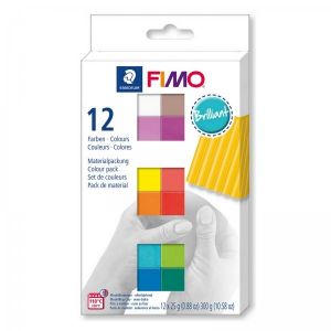 Fimo Soft - Paste Modellabili Polimeriche - Set Brillant - 12 x 25 g - art. 8023 C12-2 - Staedtler