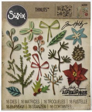 Fustella scrapbooking - Sizzix Thinlits Large Funky Festive - set 6  Fustelle - art. 664221 - Sizzix