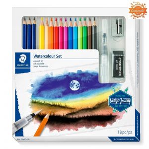 Watercolour Set - 18 pz Assortiti per  Colorare ad Acquerello - matite acquerellabili - art. 61 14610C - Staedtler